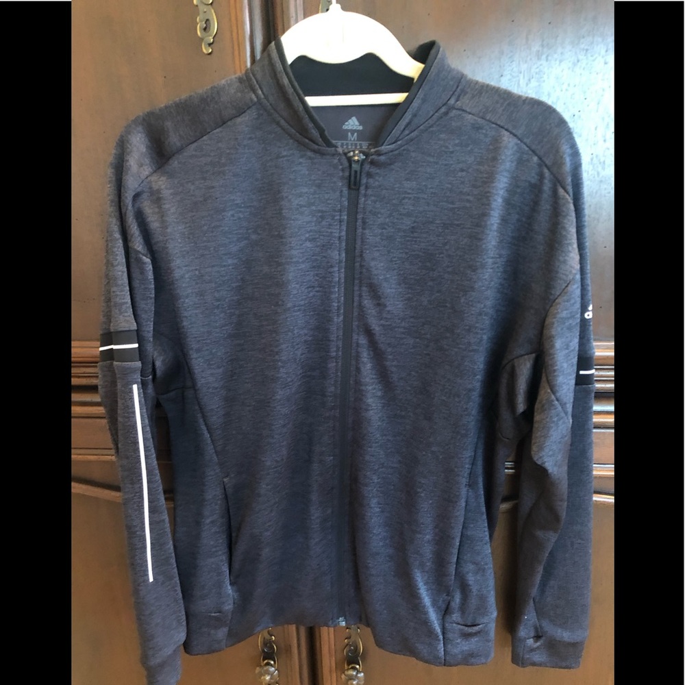 ADIDAS Grey Zip Up Jacket Medium